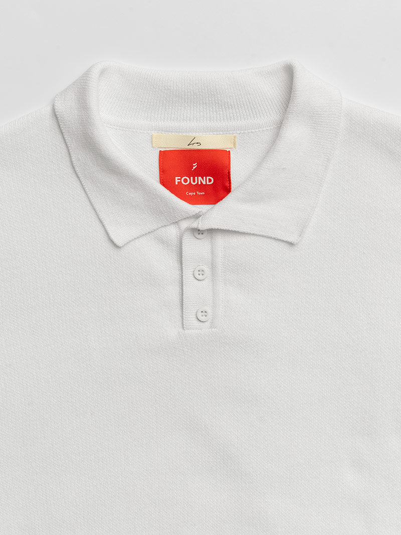 LONG SLEEVE KNITTED POLO
