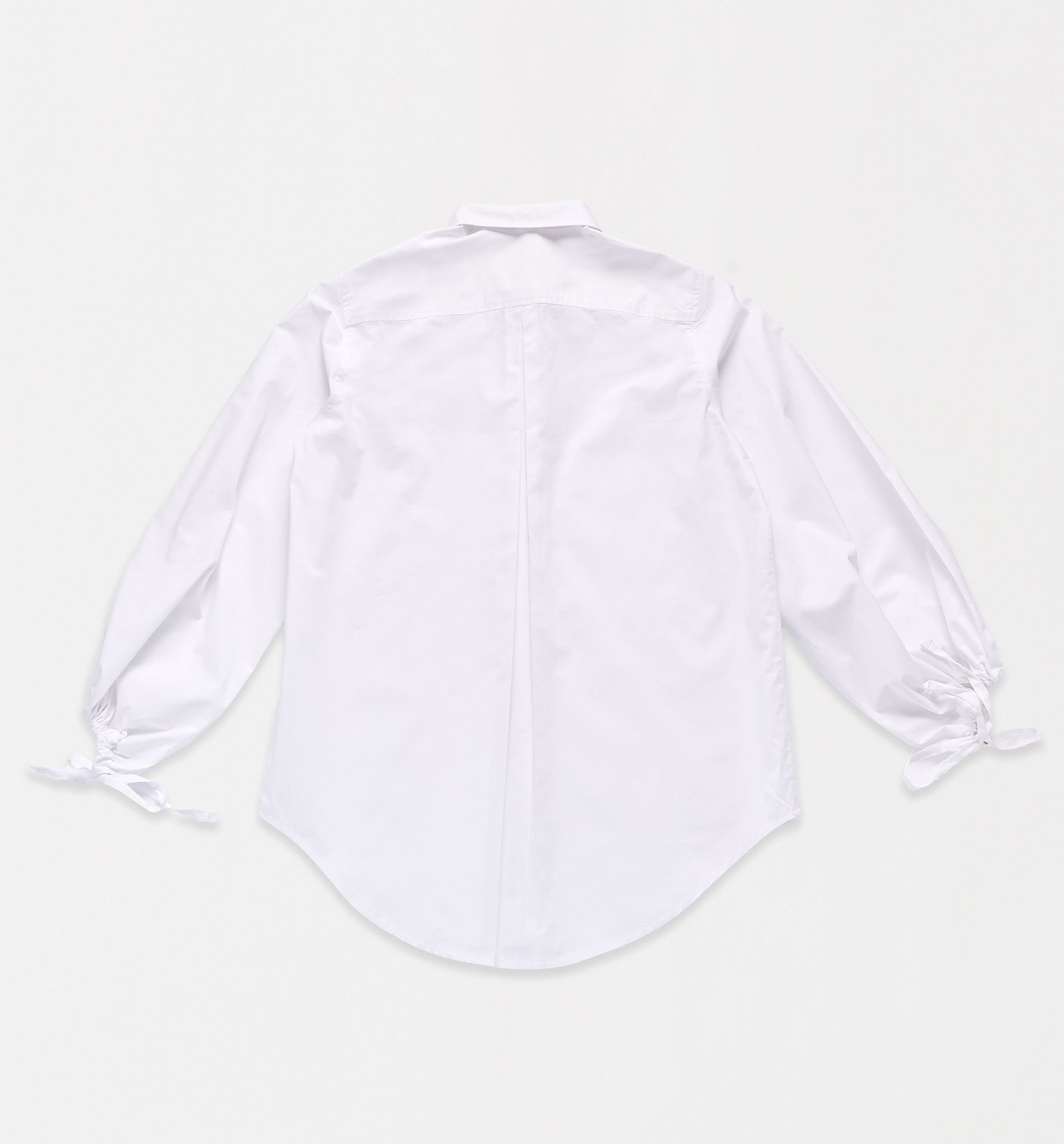 Bell sleeve cotton shirt white