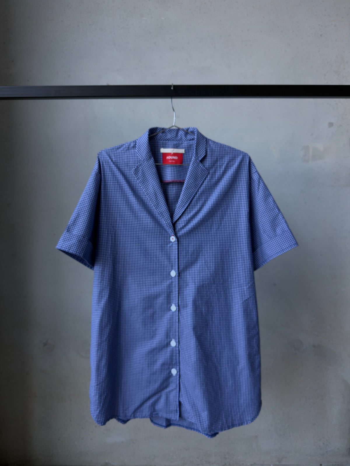 Shirt Dress Blue Gingham - front